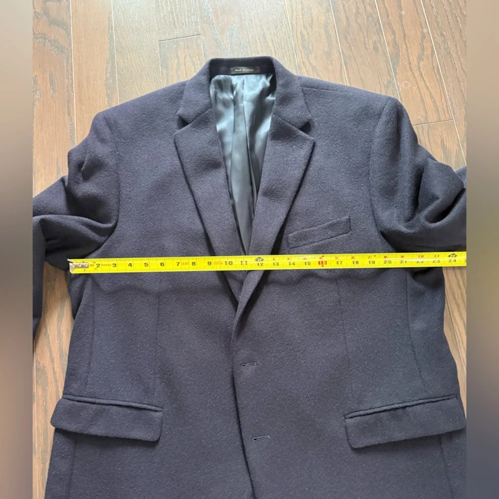 RALPH LAUREN 100% Camel Hair 2 button Classic Blue Sport Coat Size 48R